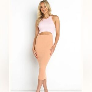 Petal & Pup Pink and Orange Ribbed Top